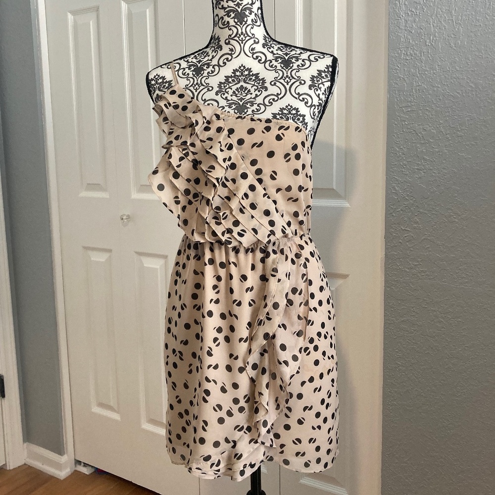 BCBG Generation one shoulder mini dress